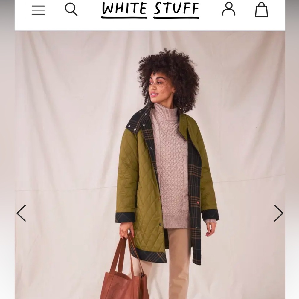 NWOT Wool Reversible Quilted coat - Picture 2 of 7
